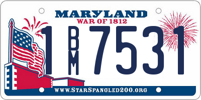 MD license plate 1BM7531