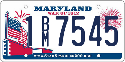 MD license plate 1BM7545