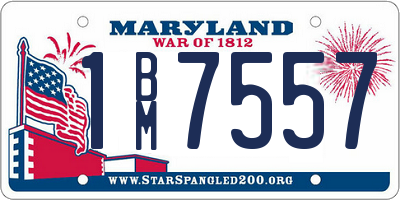 MD license plate 1BM7557