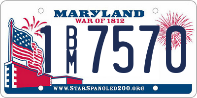 MD license plate 1BM7570