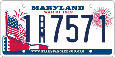 MD license plate 1BM7571