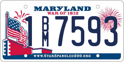 MD license plate 1BM7593