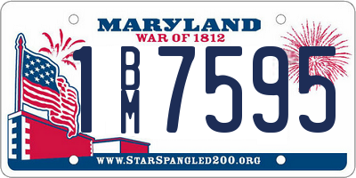 MD license plate 1BM7595