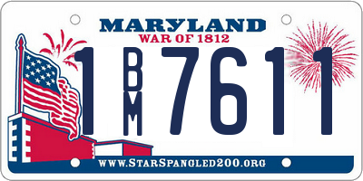 MD license plate 1BM7611