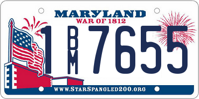 MD license plate 1BM7655