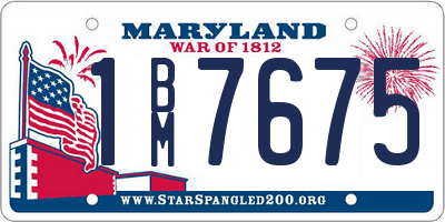 MD license plate 1BM7675