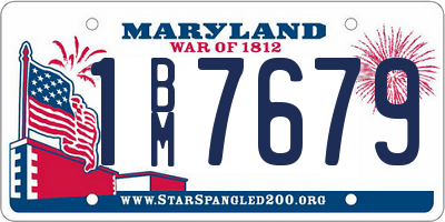 MD license plate 1BM7679
