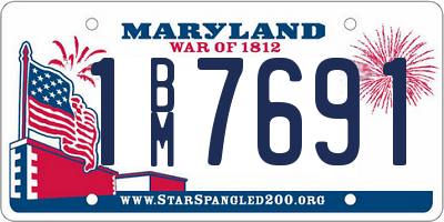 MD license plate 1BM7691