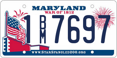 MD license plate 1BM7697