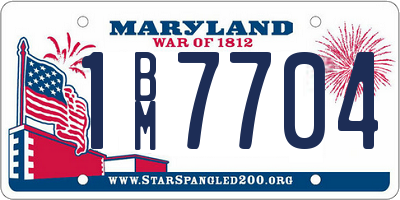 MD license plate 1BM7704