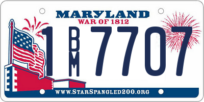 MD license plate 1BM7707