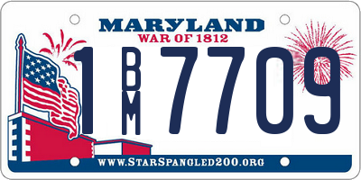 MD license plate 1BM7709