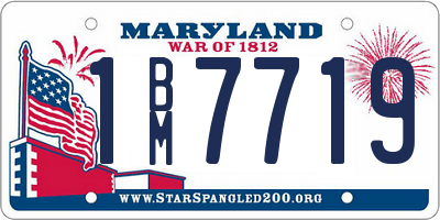 MD license plate 1BM7719