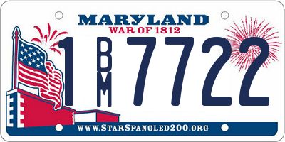 MD license plate 1BM7722