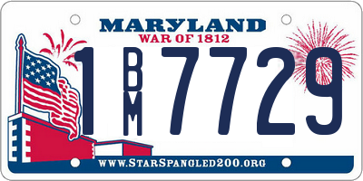 MD license plate 1BM7729