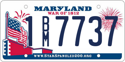 MD license plate 1BM7737