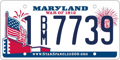MD license plate 1BM7739