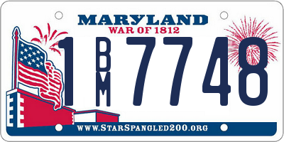 MD license plate 1BM7748