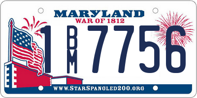 MD license plate 1BM7756