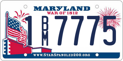 MD license plate 1BM7775
