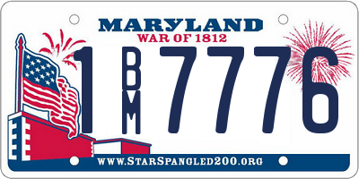 MD license plate 1BM7776