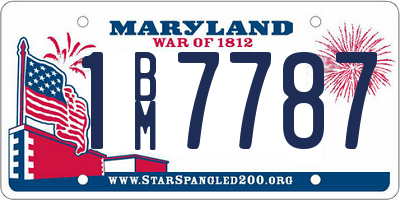 MD license plate 1BM7787