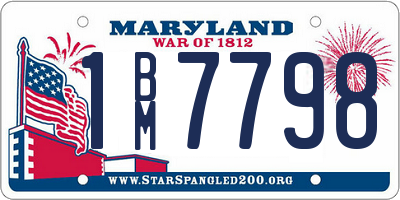 MD license plate 1BM7798