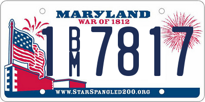 MD license plate 1BM7817