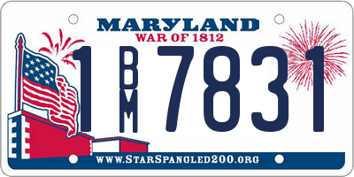 MD license plate 1BM7831