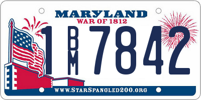 MD license plate 1BM7842