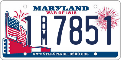 MD license plate 1BM7851