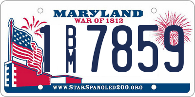 MD license plate 1BM7859