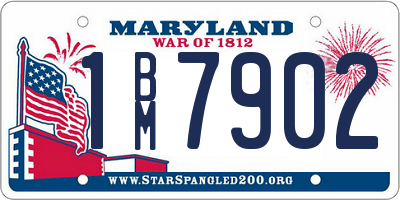 MD license plate 1BM7902