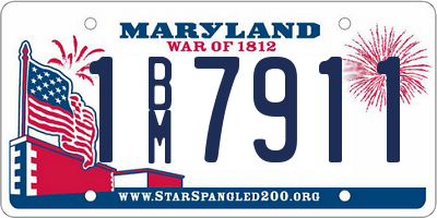 MD license plate 1BM7911