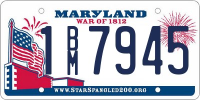 MD license plate 1BM7945