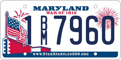 MD license plate 1BM7960