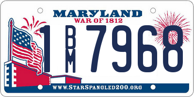 MD license plate 1BM7968