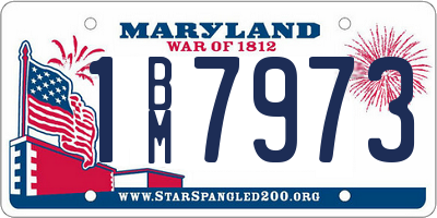 MD license plate 1BM7973