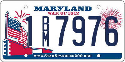 MD license plate 1BM7976