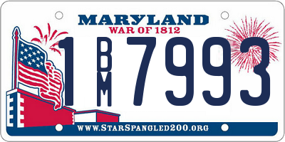 MD license plate 1BM7993