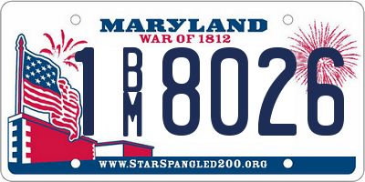 MD license plate 1BM8026