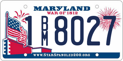 MD license plate 1BM8027