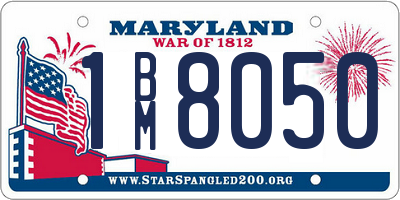MD license plate 1BM8050