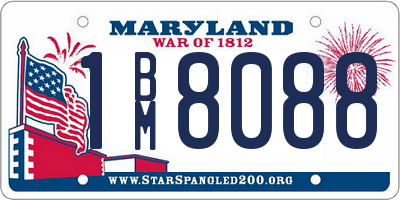 MD license plate 1BM8088