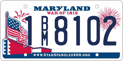 MD license plate 1BM8102
