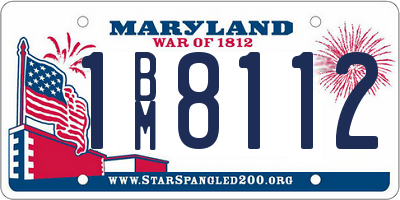 MD license plate 1BM8112