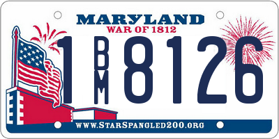 MD license plate 1BM8126