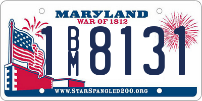 MD license plate 1BM8131