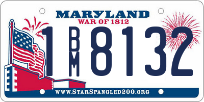 MD license plate 1BM8132