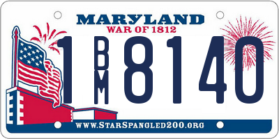 MD license plate 1BM8140